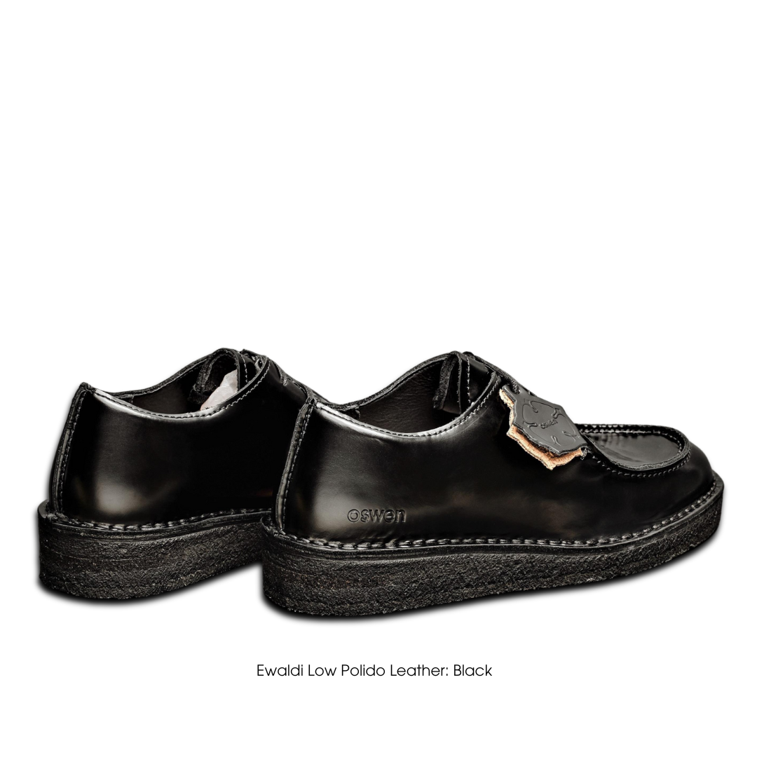 EWALDI LOW – SCHWARZES POLIDO-LEDER