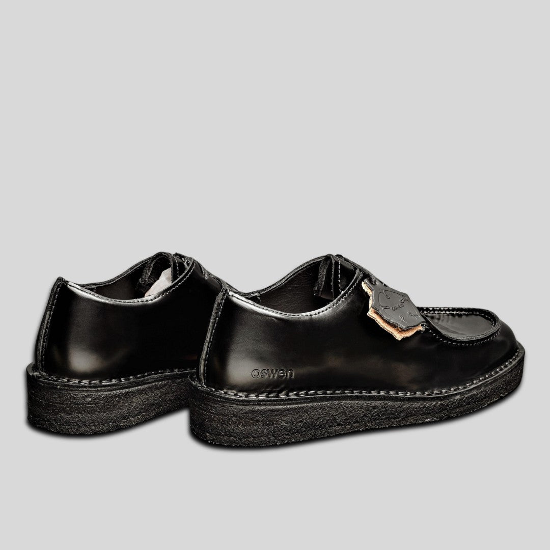 EWALDI LOW – SCHWARZES POLIDO-LEDER