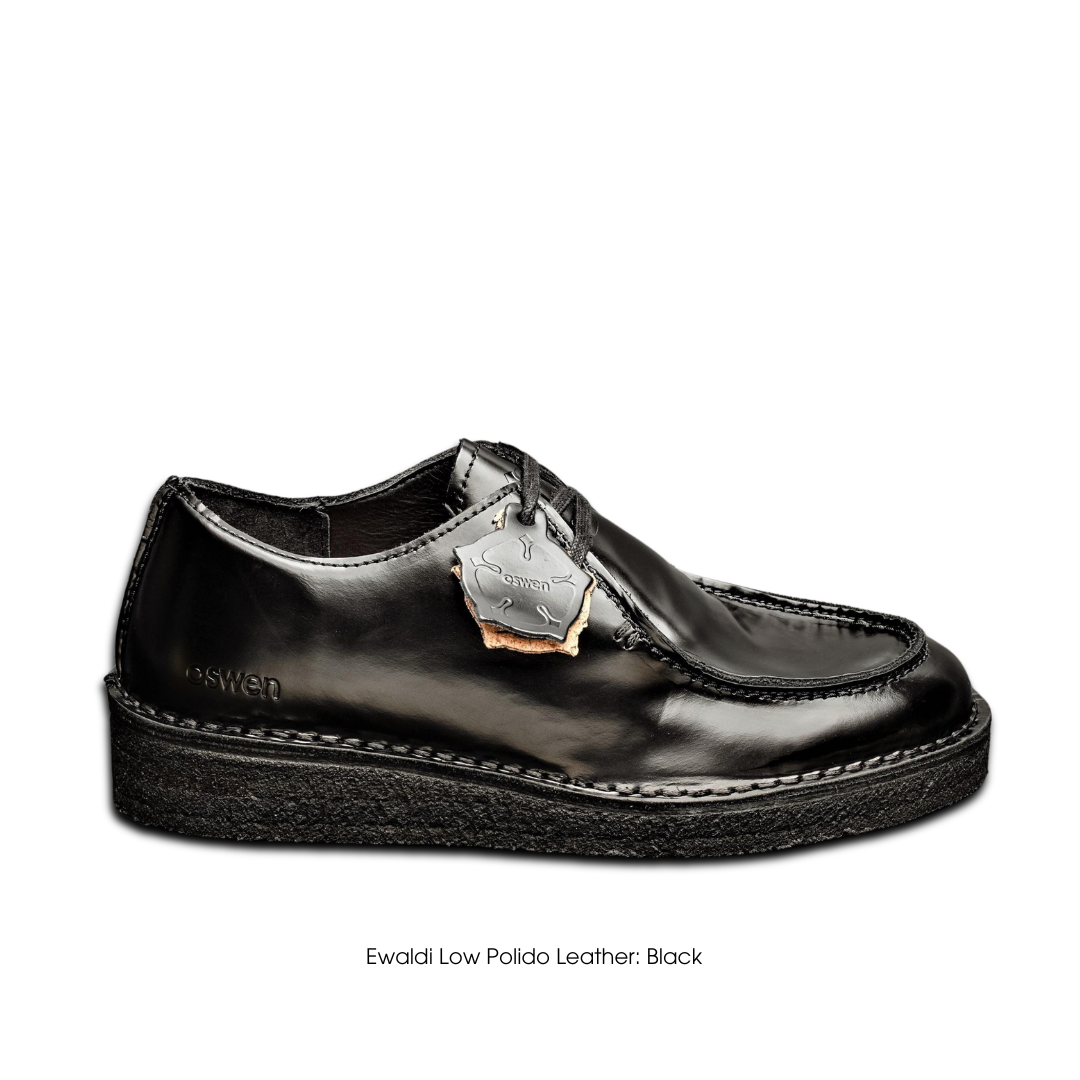 EWALDI LOW – SCHWARZES POLIDO-LEDER