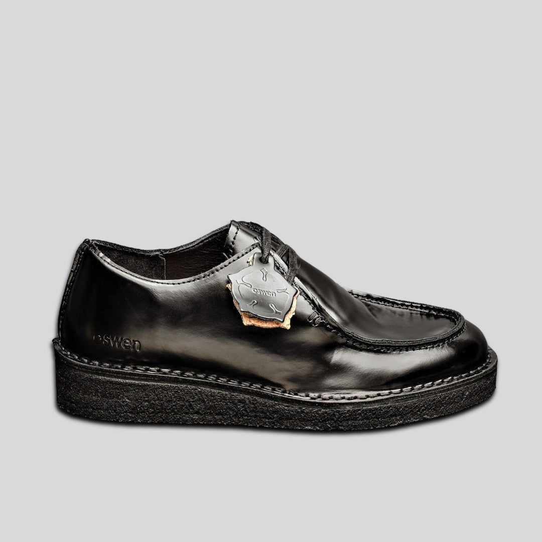 EWALDI LOW – SCHWARZES POLIDO-LEDER
