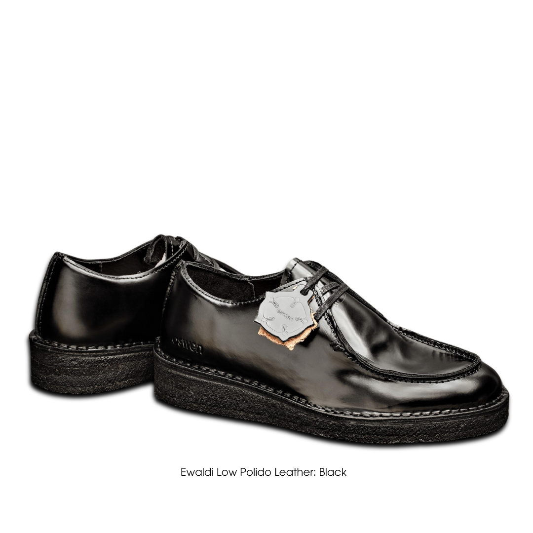 EWALDI LOW – SCHWARZES POLIDO-LEDER